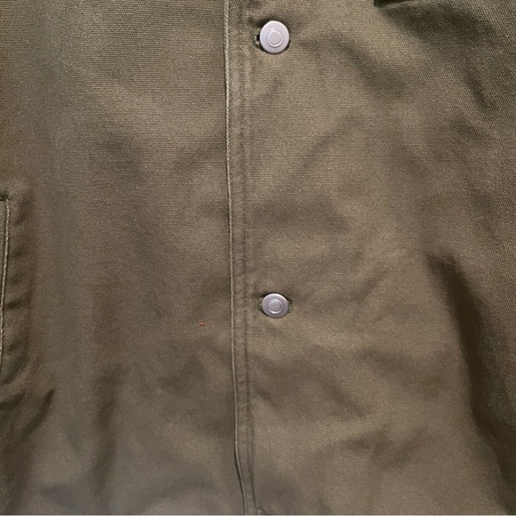 NWOT ASOS DESIGN Oversized Harrington Jacket in Khaki Corduroy collar Size XL - Picture 5 of 9